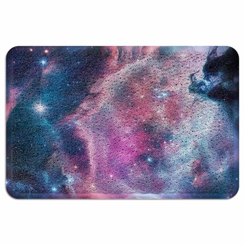 Evamona 玄関マット 泥落とし 屋外 室内 滑り止め 業務用 泥っぷマット 45x75 CM 星空 スペース 耐摩耗性 速乾 オフィス お店 エントランス