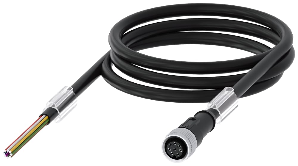 Cable Siemens Sirius M12 hembra de 8 polos y 10 metros para conexiones rectas de 30V