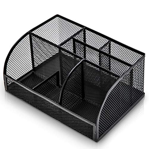 Multifunktionaler Stifthalter mit 7 Zellen, Metallgeflecht Cover