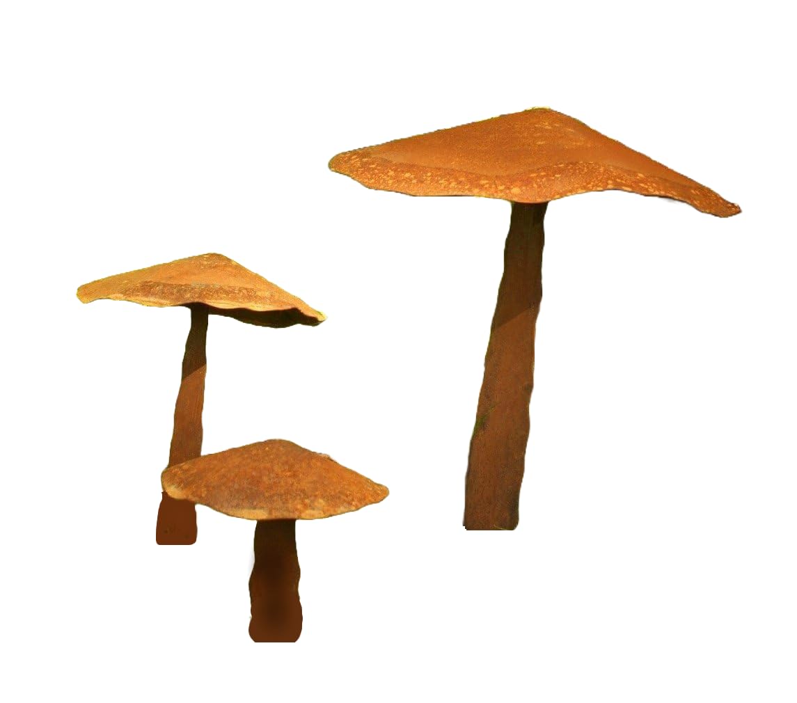 Gartendeko 3 Pilze Rost Stab Deko