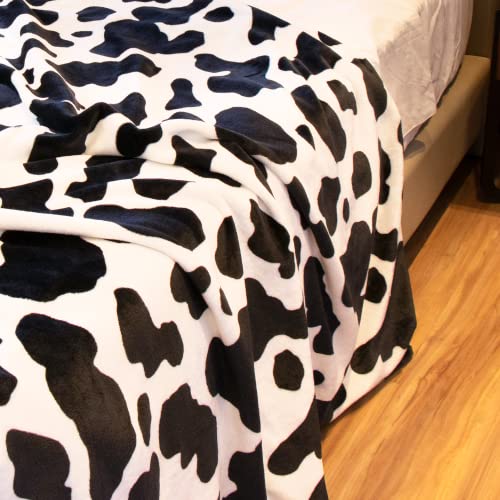 Cow Print Baby Blanket Flannel, Cozy Cow Throw Blankets For Newborn Infant And Toddler, Super Soft And Warm Receiving Baby Cow Print Blanket For Crib Stroller 40X50 In #TOP5