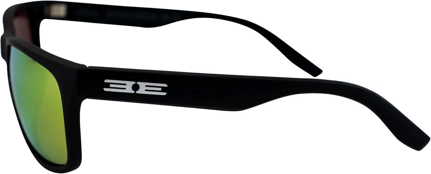 Epoch Eyewear Delta Golf Sport Sunglasses Black Frame Yellow Mirror Polarized Lenses - Image 3
