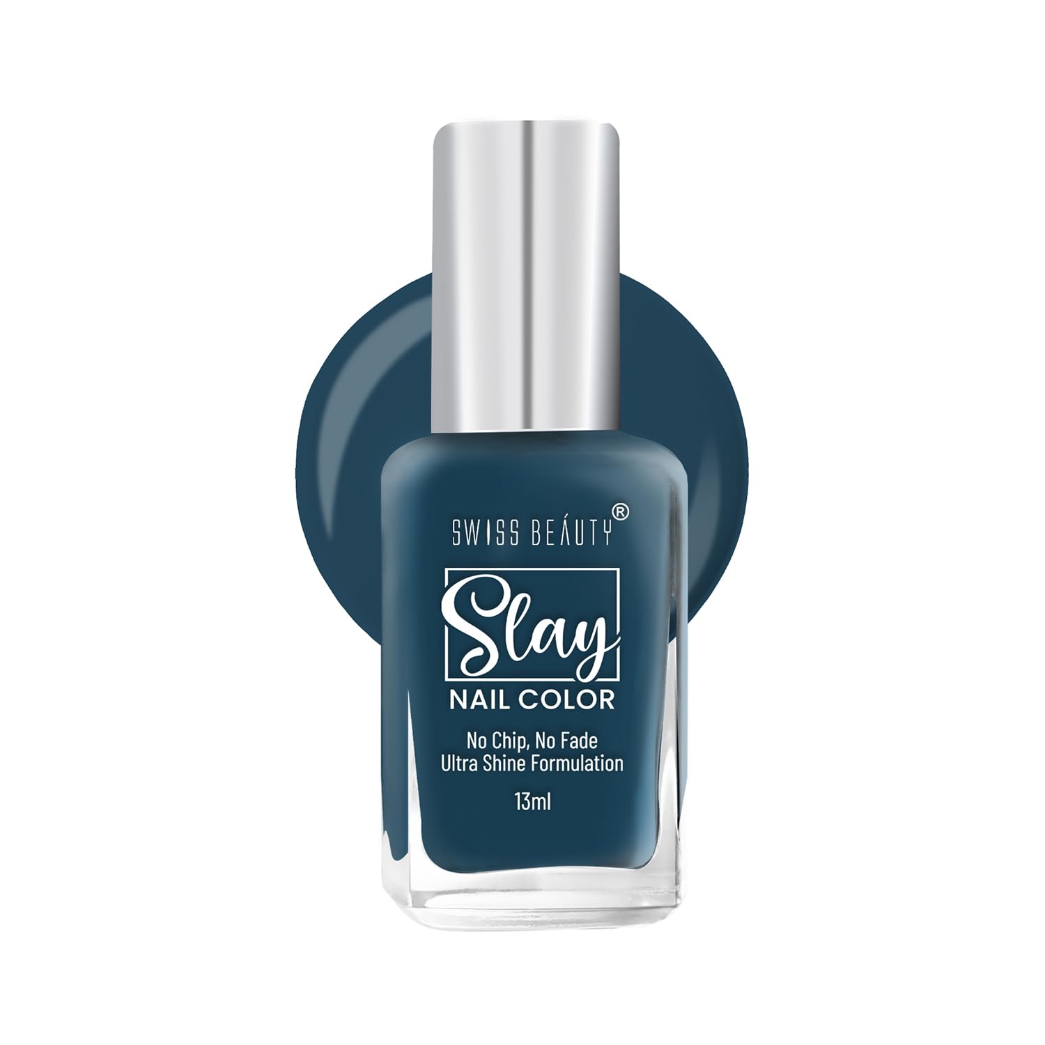 Slay Nail Color | Glossy Finish, Long Lasting Nail Paint| Chip resistant, Quick drying Nail Polish | Shade- London Blu, 13Ml