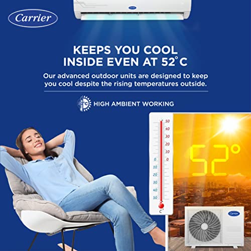 Image of Carrier 2 Ton 3 Star Fixed Speed Split AC (Copper,Auto Cleanser, Economic Sleep Mode, High Density Filter for Dust Filtration, ESTER Ex -CAS24ES3R32F0,White), Free 1 Year Extended warranty