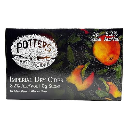 Potter'S Craft Cider Imperial Dry Cider 6Pk Cans, 12 Fz