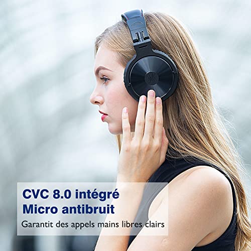 OneOdio Casque Bluetooth sans Fil 110h et Mode Filaire, Casque Audio avec Micro, Hi-RES Audio, Coussinets en Protéines… - Les Beatles, Paul McCartney, John Lennon, RIngo Starr, George Harrison OneOdio Casque Bluetooth sans Fil 110h et Mode Filaire, Casque Audio avec Micro, Hi-RES Audio, Coussinets en Protéines… – Image 5