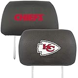 NFL Kansas City Chiefs Auto Headrest Covers, Team Colors, One Size