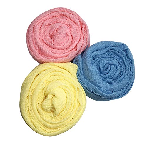 MANSHU 3PCS Women Soft Scarf Shawl Long Scarf, Scarf and Wrap, Big Head Scarf E - Thumbnail 4