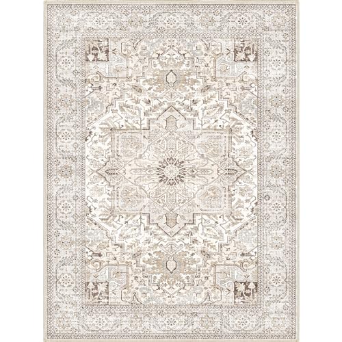 Washable 9×12 Area Rugs, Large Rugs for Living Room, Washable Rugs 9×12 for Bedroom Playroom Nursery Carpet Indoor