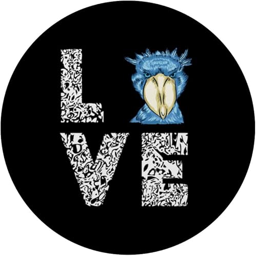 Miniatura 3 de Shoebill Love Leopard Cigüeña Africana Amante de los Pájaros Shoebill Bird PopSockets Estándar PopGrip