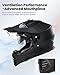 ILM Dual Sport Adventure Motorcycle Helmet with Pinlock Compatible Sun Visor Snowmobile ATV Dirt Bike Off Road Casco Model WS902 (Carbon Fiber, M)