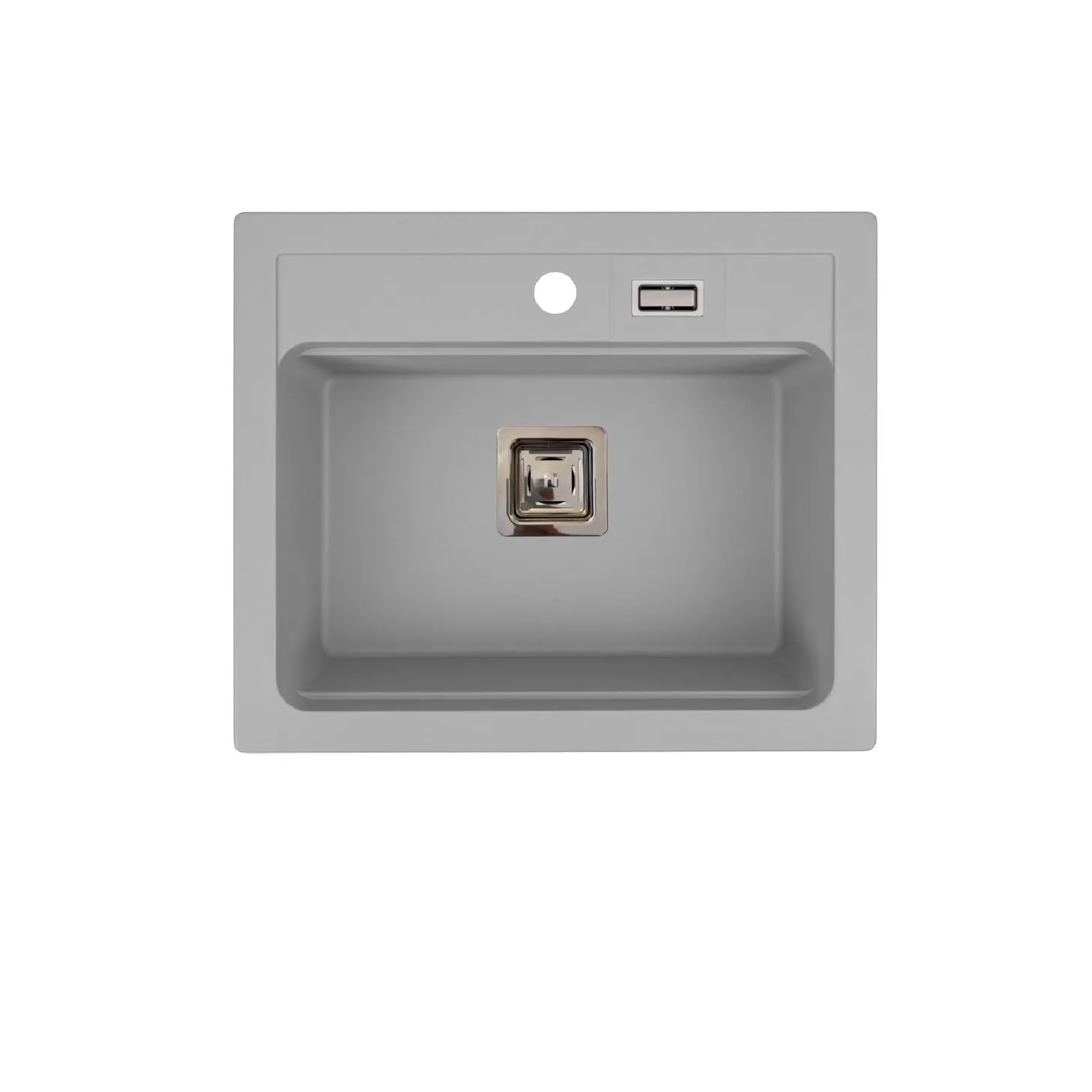 QLS Lavello granito 59x50 cm con sifone grigio