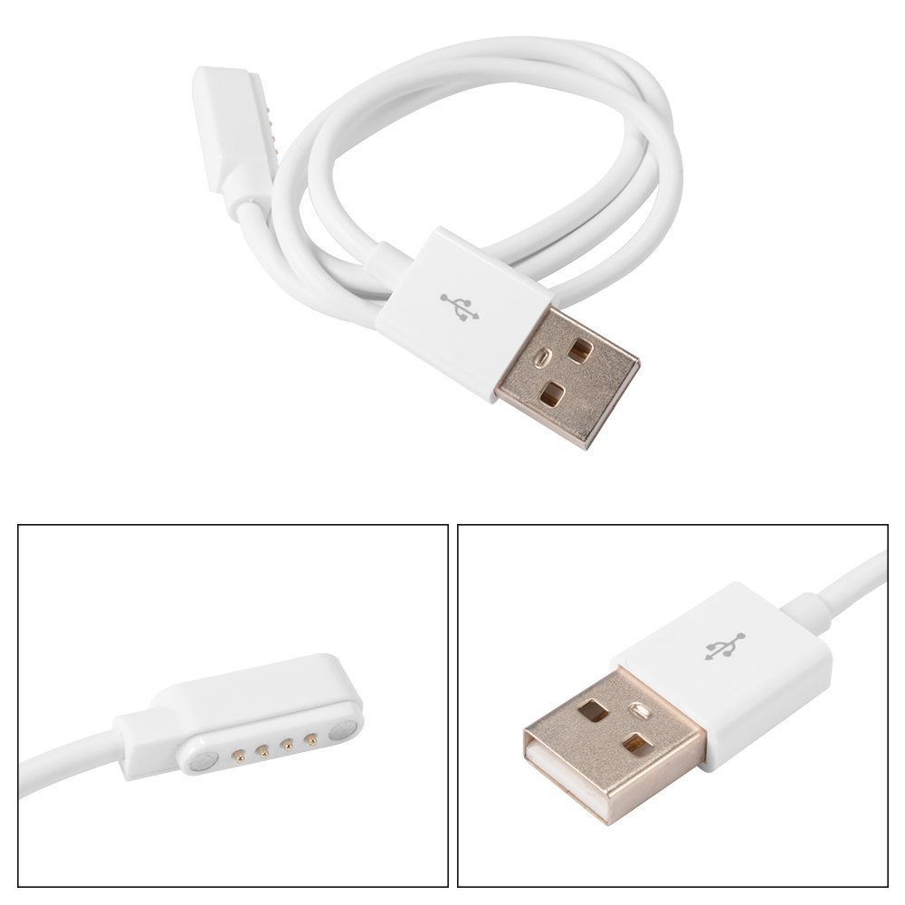Charging Cable for Smart Watch, ZEERKEER 4 Pins Magnetic Suction USB Fast Charging Cable for Bluetooth Smartwatches & GPS Tracker