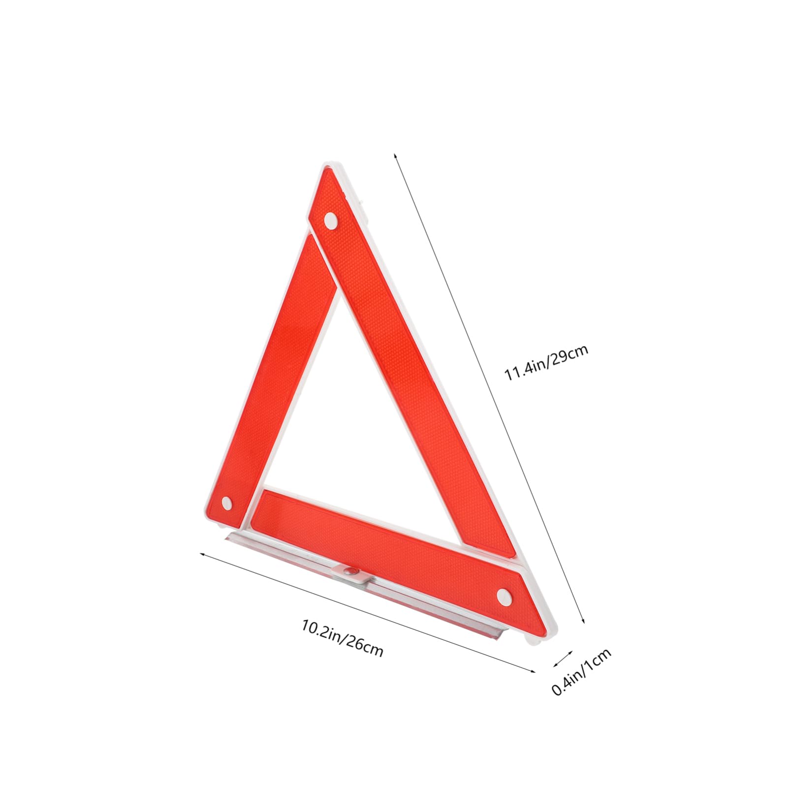 Happyyami Triangle Warning Sign Kit for Trucks Portable Safety Triangle High Visibility Emergency Roadside Sign Durable Construction Essential Truck