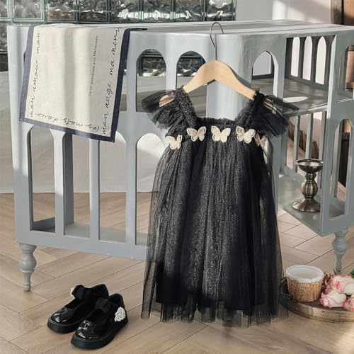 Baby Girls Layered Fly Sleeve Tutu Dress Casual Party Tulle Tunic Dresses 9M-3T2