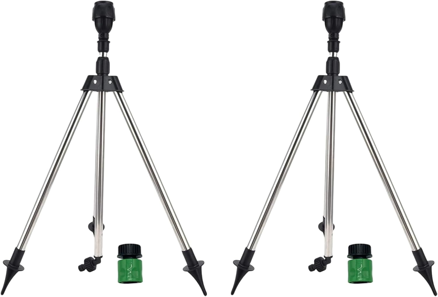 2Pcs 360 Degree Rotary Irrigation Tripod Garden Sprinkler Telescopic Sprinkler Head Tripod for Garden Irrigation