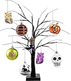 SVNVIOZ 16pcs Shatterproof Halloween Baubles Ornaments, Naughty Pumpkin Decorations, Hanging Tree Balls Pendants for Halloween Party Decorations - Image 3