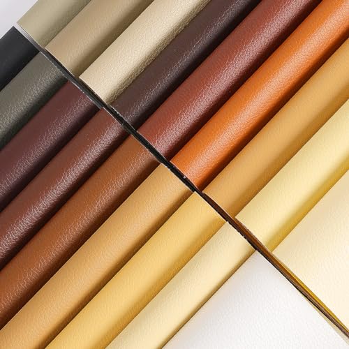 18 Pieces Faux Leather Sheets 812 inches Deep Brown