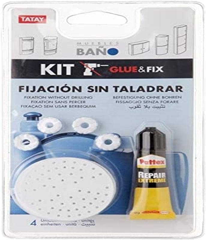 Tatay Bath Cabinet Glue and Fix Kit, White