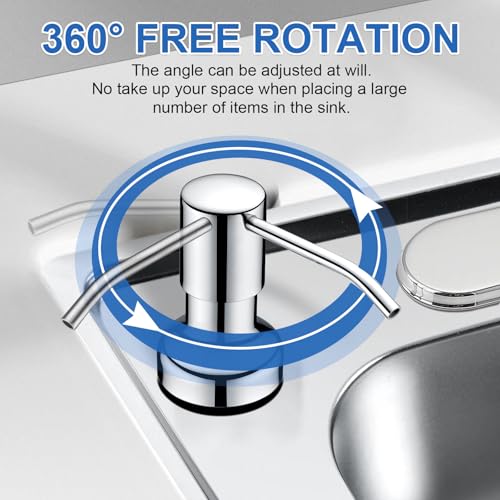 SonTiy-Soap-Dispenser-for-Kitchen-Sink-with-47-Extension-Tube-17OZ-Large-Soap-Bottle-Built-in-Kitchen-Sink-Soap-Dispenser-Pump-Countertop-Stainless-Steel-Liquid-Soap-Dispenser-Chrome