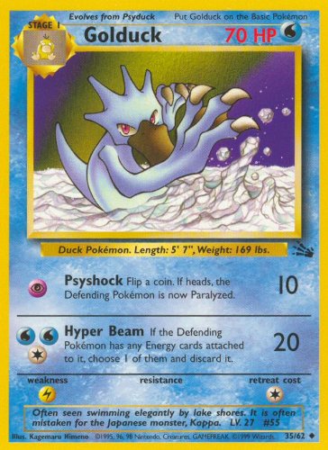 Pokemon - Golduck (35) - Fossil Pokemon - Golduck (35) - Fossil
