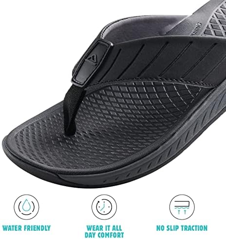 Reef Men's The Deckhand Flip-Flop, Stormy Black, 10 | Image 3