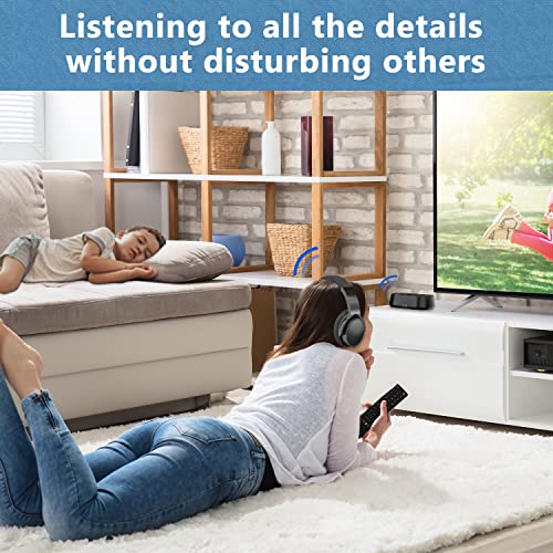 Rybozen TV Funkkopfhörer, Over-Ear Kabellose Kopfhörer mit Ladestation für Fernseher HiFi DVD, Sender mit 3.5mm RCA… - Image 6