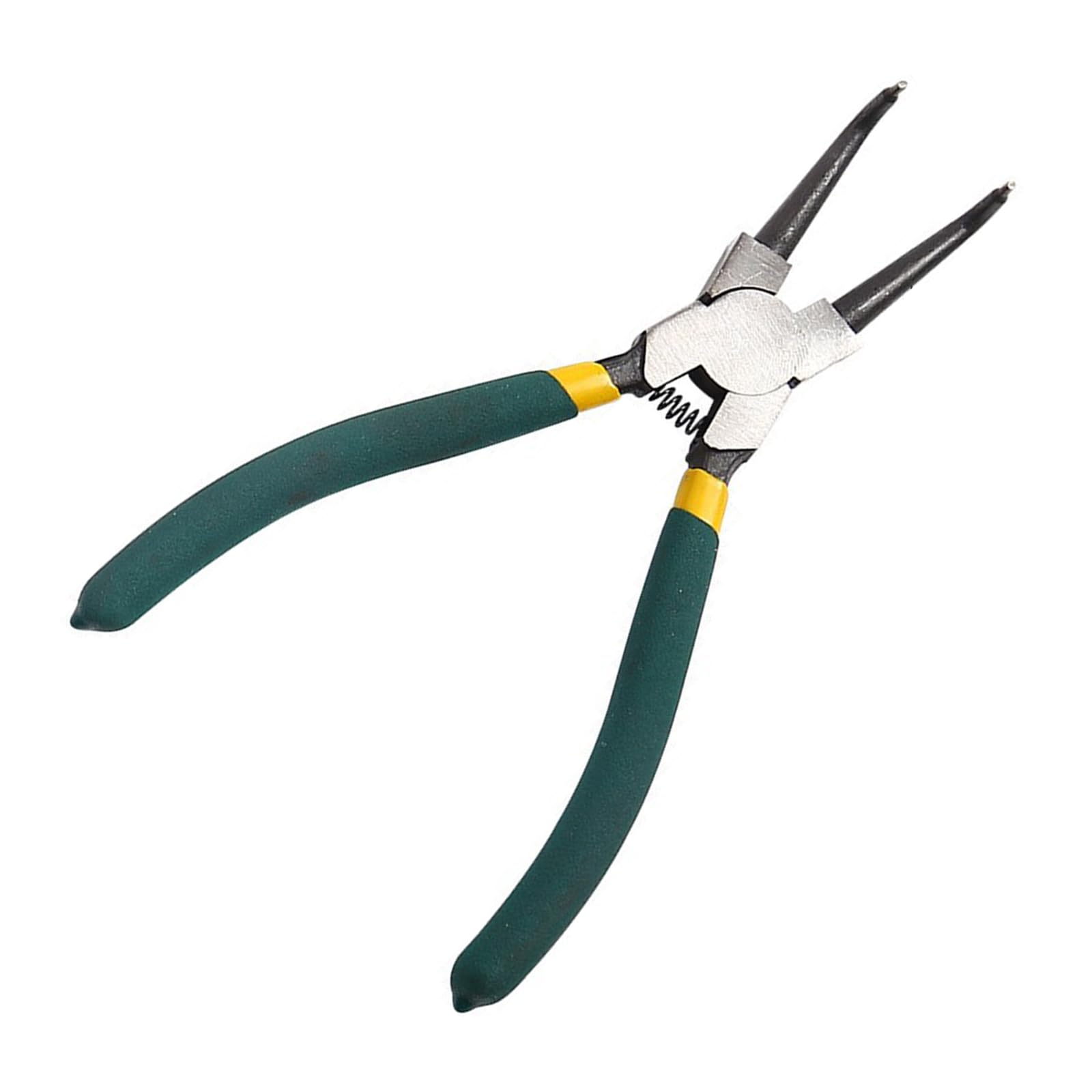 Tsophreniq Model B 7Inch Double Purpose Circlip Pliers With Bent And Straight Heads For Internal External Spring Rings Removal Double Purpose Pliers