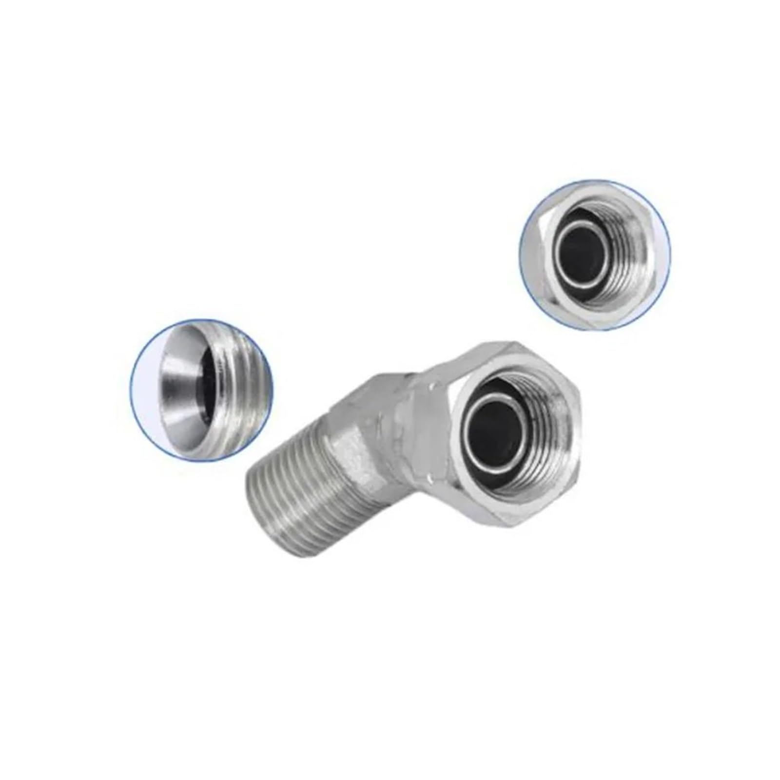 ZHGUIMING Złącze hydrauliczne 1/4 "3/8" 1/2 "3/4" 1 "1-1/4" 1-1/2" gwint żeński na męski 45 stopni złącze do montażu rur łącznik(2B4 24)