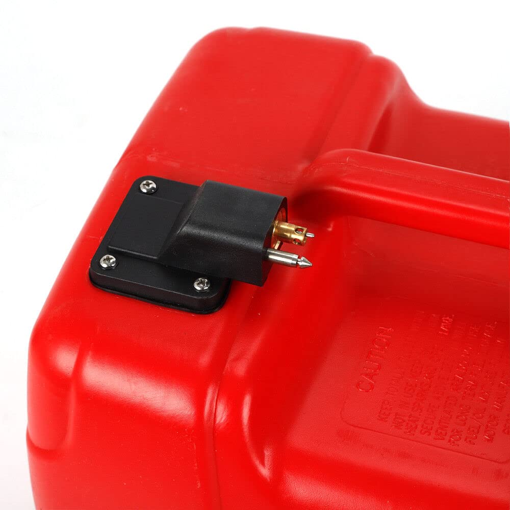 12 Lite Kraftstofftank, Tragbar Externer Bootstank +Anschluss, Benzintank Boot Außenborder-Tank Kanister