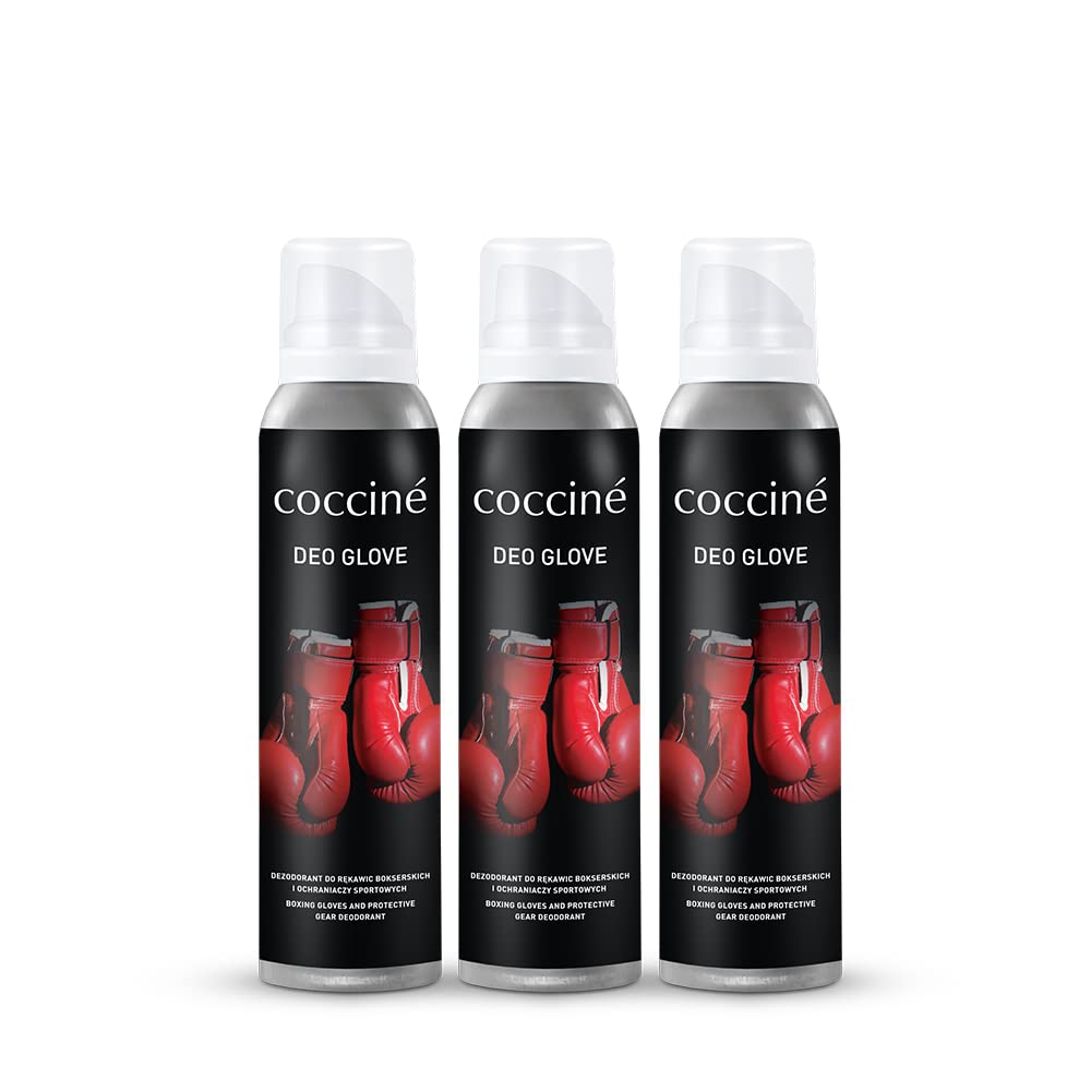 Cocciné - Deodorant für Boxhandschuhe, Fitness Handschuhe und Gym Handschuhe, Deo Spray für Boxhandschuhe Männer und Damen, Antibakterielle Geruchsentferner, Deo Box Handschuhe Gegen Geruch - 3st.