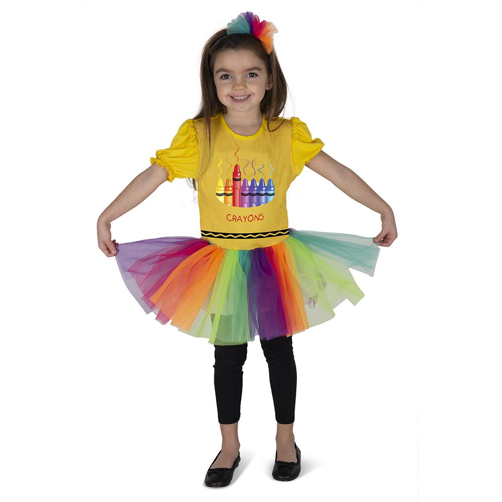 Dress Up America Crayon Box Costume for Kids - Product Comes Complete with: Dress and Headband