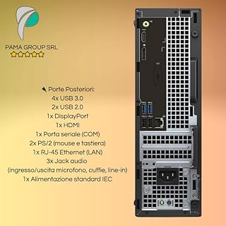 Pc Computer Business, Desktop sff, pronto all'uso, Core i7 6th, Ram 32gb DRR4, Disco SSD 1TB Nvme, Windows 11 e Office 2021, W-fi usb, Garanzia 12 mesi (Ricondizionato) (i7|Ram 32gb|ssd 1tb)