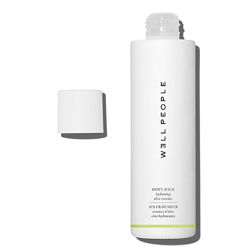 Well People Dewy Juice - Esencia de aloe hidratante, tóner jugoso e hidratante para refrescar y calmar la piel, fabricado con agua de rosas, vegano