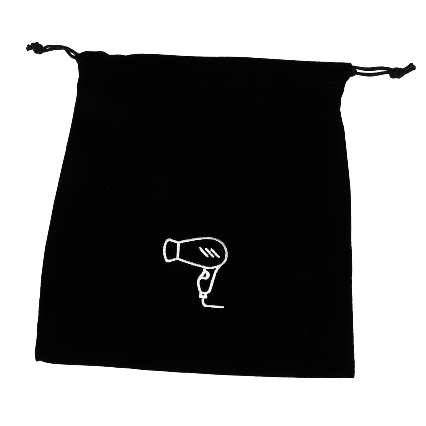 1Pc Portable Drawstring Bag for Hair Dryer Black Storage Organizer for Jewelry Guest Room Supplies Easy to Carry