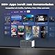 Beamer-4K【800+Built-in Apps & Browser & Live-TV & AI-Auto-Setup-System &1000 ANSI & CEC-Steuerung 】 Beamer mit WiFi-6 Bluetooth-5.2 Dolby-Audio 1080P Full HD Lisowod projektor für Heimkino/Outdoor
