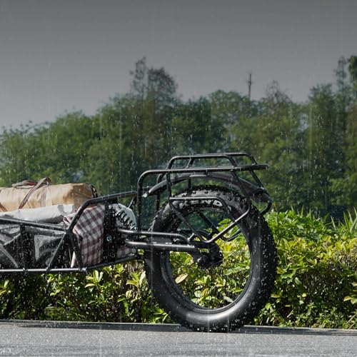 VEVOR Fahrradanhänger, 32 kg Tragkraft, Fahrradanhänger, Schnellverschlusskonstruktion mit Universalkupplung, 50,8 cm Räder, passend für die meisten Fahrradräder, Rahmen aus Karbonstahl