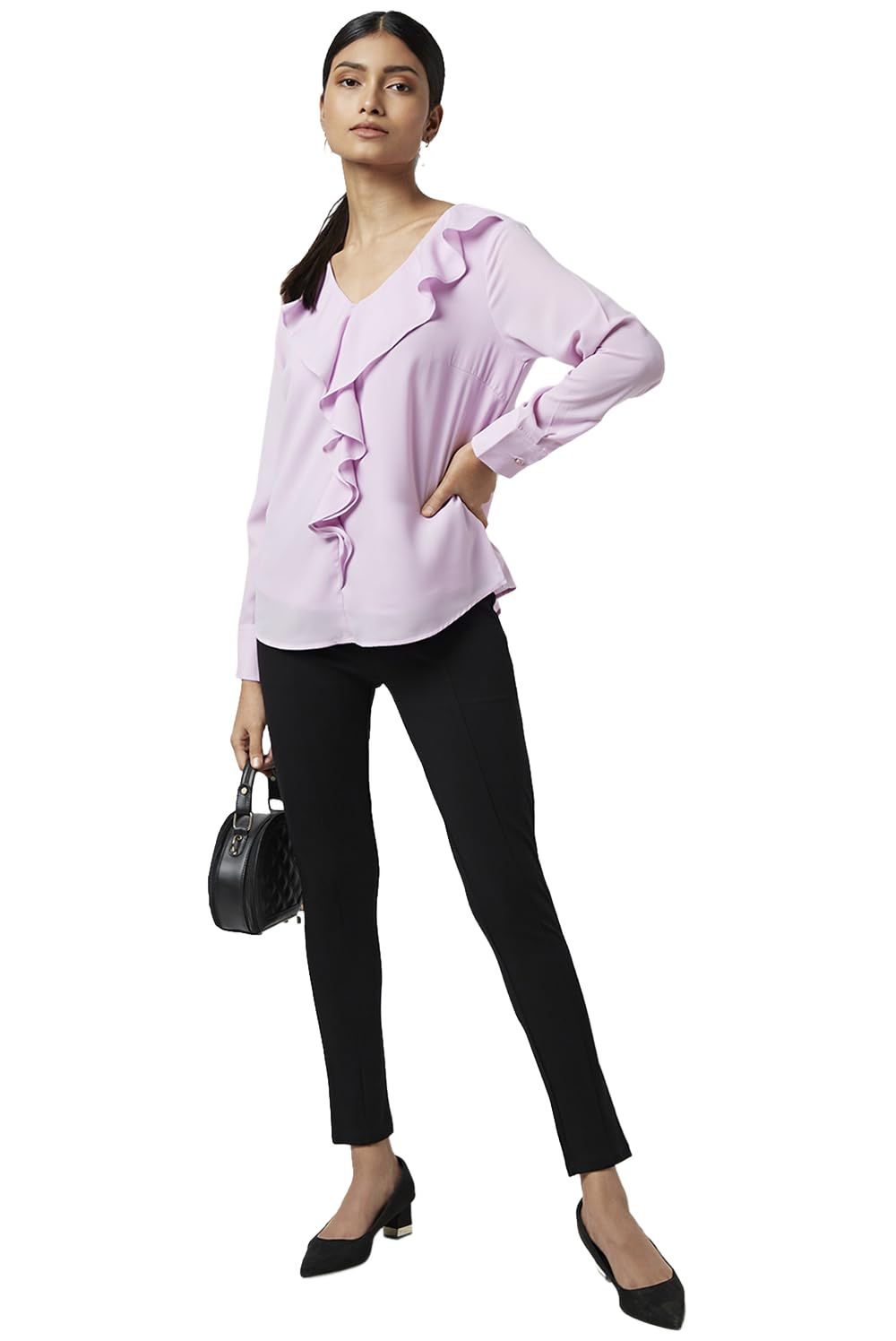 Women's Polyester Solid Regular Fit Top-image-46