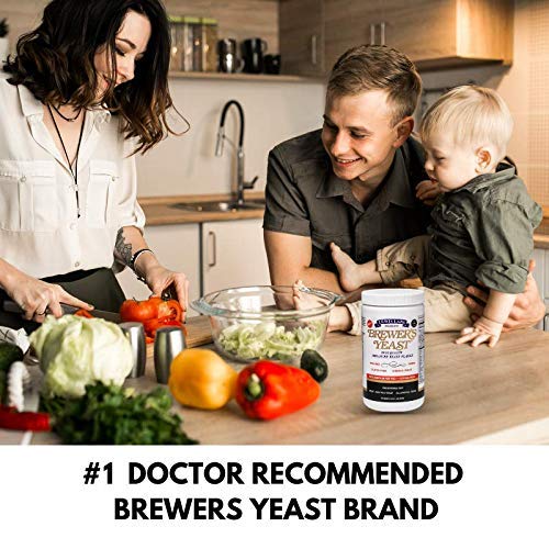 Lewis Labs Brewer's Yeast Flakes | Beer Yeast is A Rich Source of Amino Acids, B-Complex Vitamins, Minerals & Protein | Our Pure Bakers Yeast is Vegan, Keto, Paleo Friendly | Unsweetened, 2 Pack
