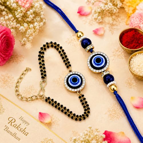 Image of Riddhika Ventures Glorious Gold Plated Religious Diamond Ring Rakhi || Traditional Rakhi Set of 2 & Festive Gift || Rakhi Gift Combo for Bhaiya Bhabhi (J7SM)