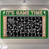 Football Backdrop Banner for Birthday Party, 73x43 Inch Football Field Photo Backdrop for Photography, Sports Decor