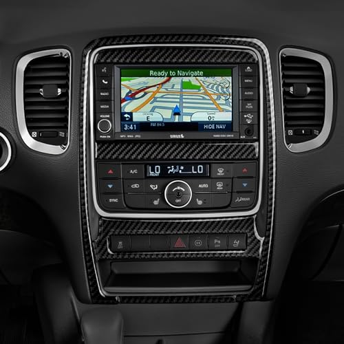 Image of Center Multimedia Panel Decals for 2011-2013 Dodge Durango Accessories Carbon Fiber Stickers