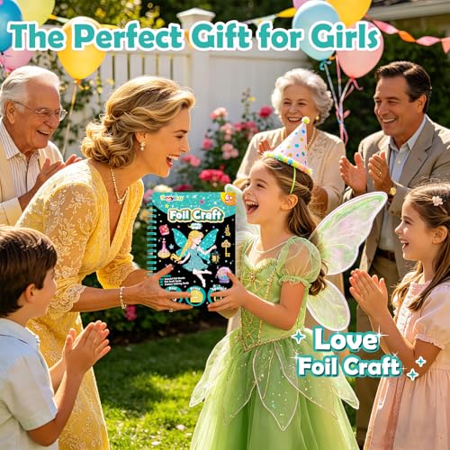 FUNNYB&G Foil Art Craft Kit for Kids, Fairy Birthday Gift Toy for Girls by FUNNYB&G - Used condition - Image 7