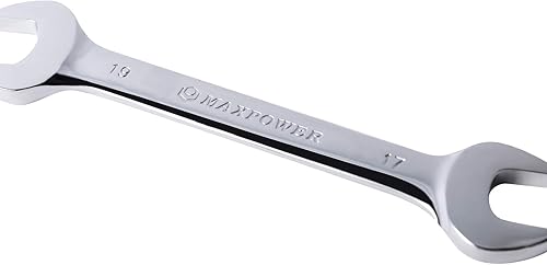 Miniatura 4 de MAXPOWER Juego de llaves dobles de extremo abierto, 8 piezas, llaves de grado industrial con cromado, fabricadas con acero Cr-V forjado y tratado