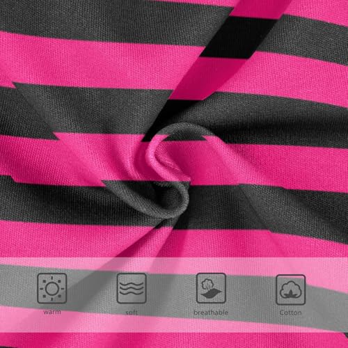 Black Dark Pink Stripe Toddler Girls's Underwear 2T3