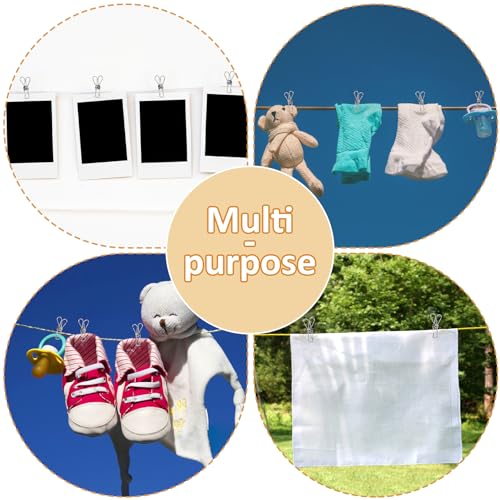 Maqihan Clothes Pin - 30Pack Metal Clothes Pin With Bag Clothes Pins Heavy Duty Outdoor Metal Clothes Pins Clips Metal Chip Clips Stainless Steel Clothes Pins Metal Chip Clips Heavy Duty Clothes Line Clip thumb #1