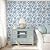 Heroad Peel and Stick Wallpaper Blue Floral Contact Paper Boho Large Floral Wall Paper Modern Removable Self Adhesive Wallpaper for Cabinets Bedroom Bathroom Waterproof Vinyl Roll 17.3"x78.7"