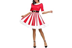 Ugly Christmas Dress Santa Print