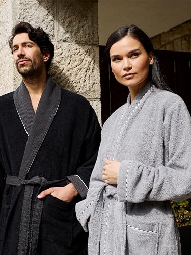 Luxurious Men's Robe, 100% Turkish Cotton, Bathrobe Men, Long Spa Robe3