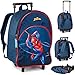 alles-meine.de GmbH 2 in 1 _ Kinder Trolley & Rucksack _ Spider-Man _ wasserabweisend & beschichtet - für Mädchen & Jungen - Trolly mit Rollen - Kindertrolley - Trolleyrucksack -..